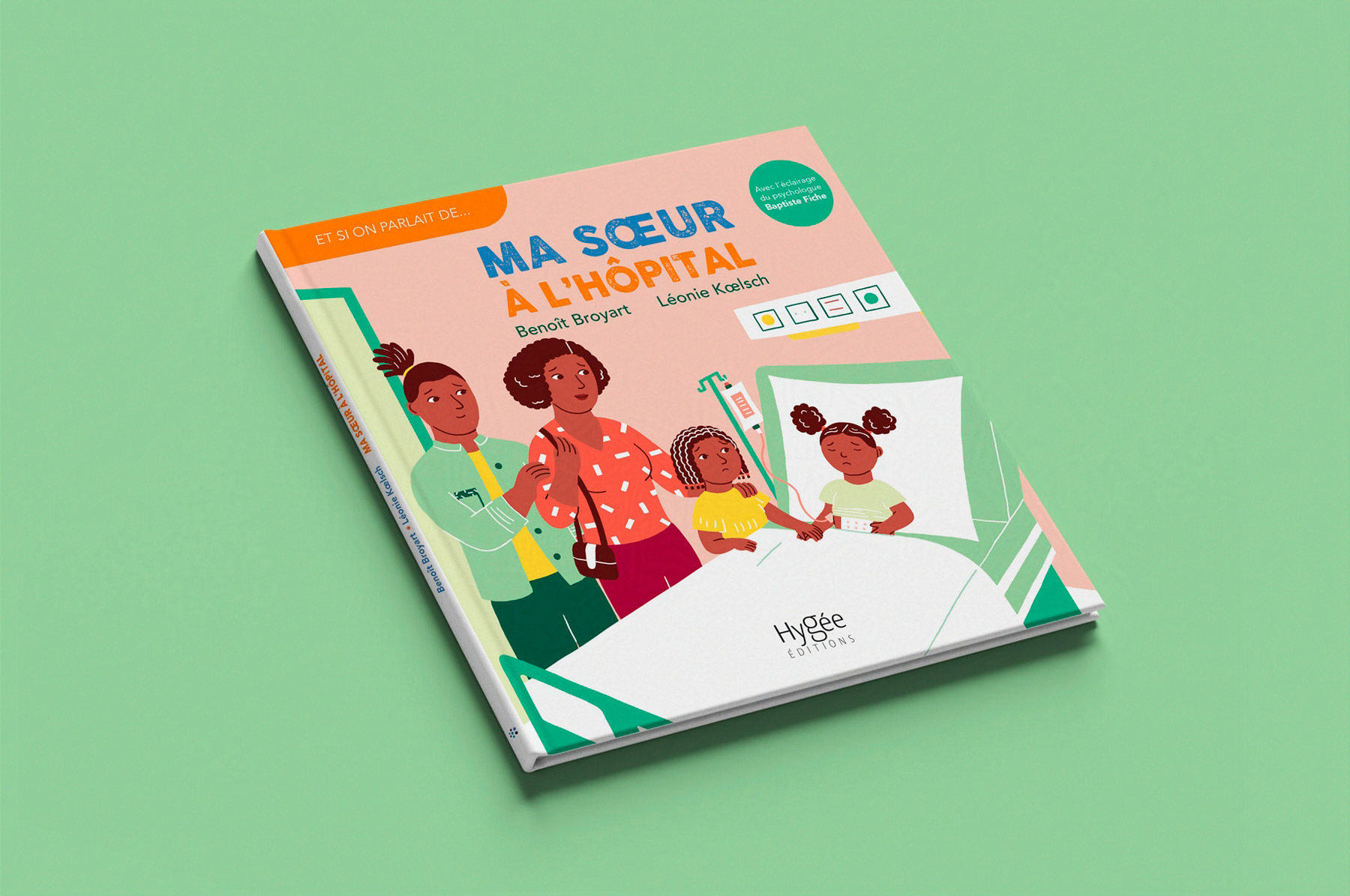 couverture de l'album jeunesse Ma soeur à l'hôpital paru chez les éditions Hygée