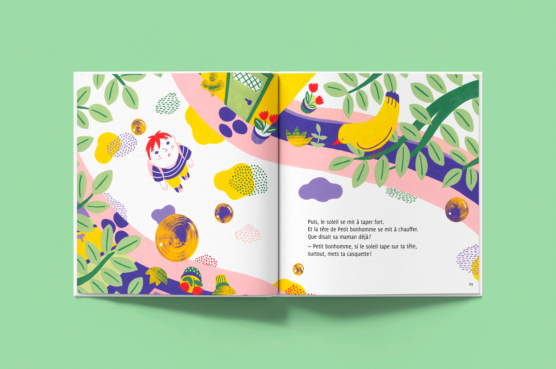 double-page avec illustration du livre jeunesse Tous pour une ! paru chez les éditions Kilowatt