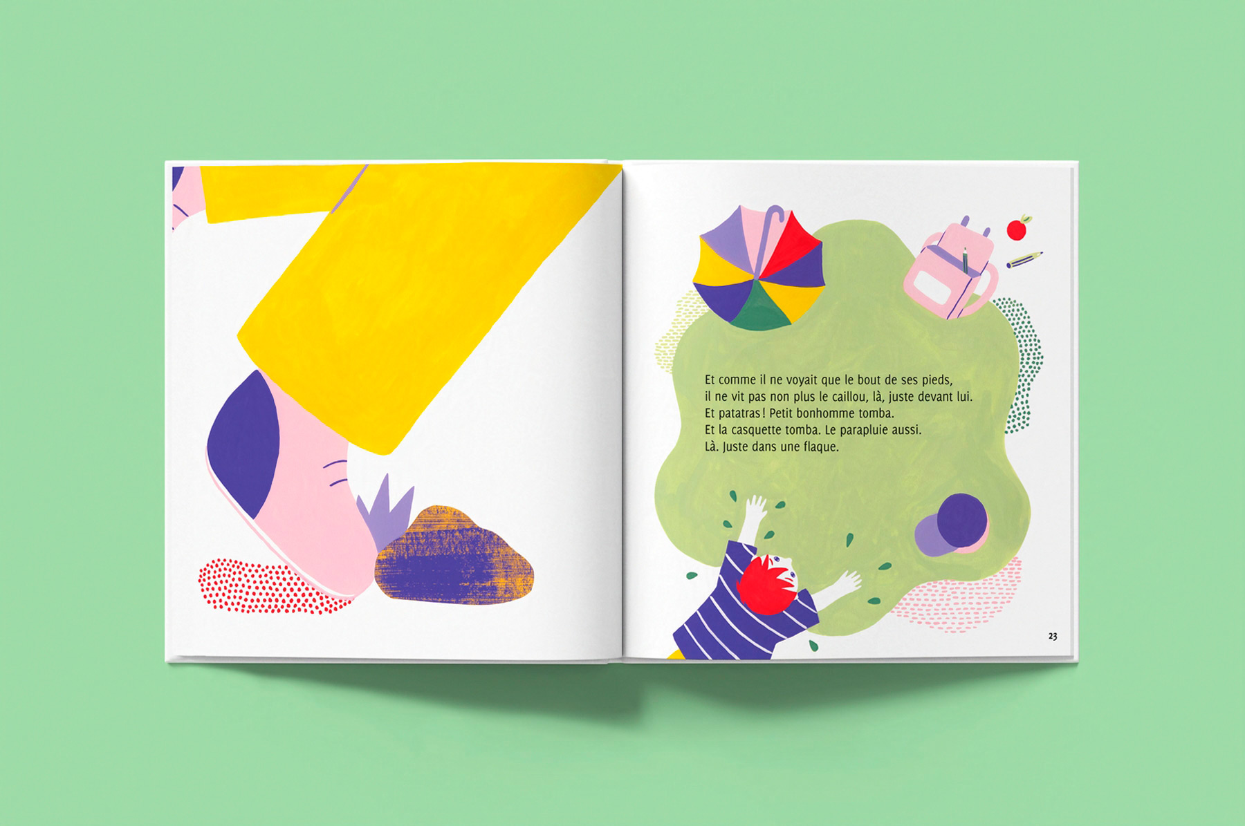 double-page avec illustration du livre jeunesse Tous pour une ! paru chez les éditions Kilowatt