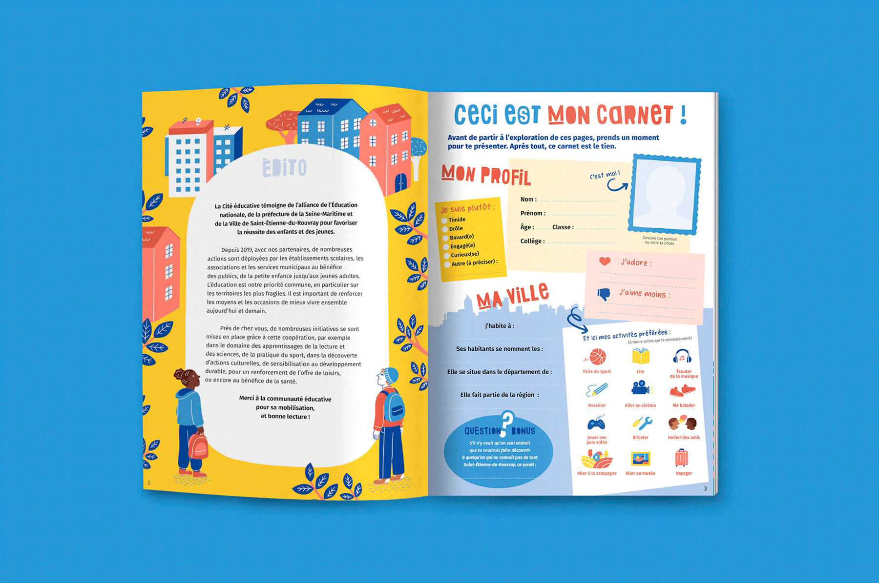 pages intérieures, édito du livret pédagogique Mieux vivre ensemble