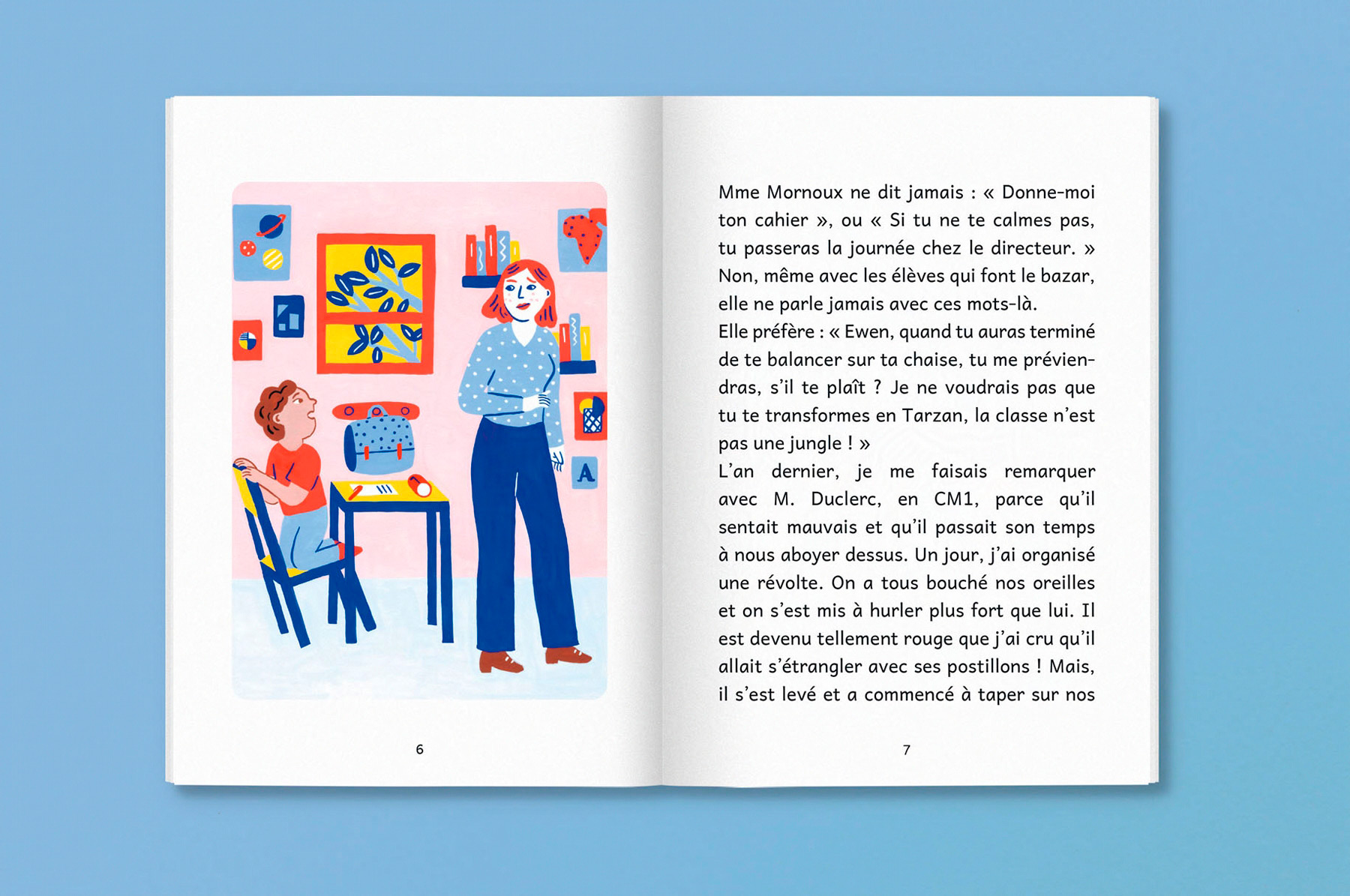 double-page avec illustration du livre jeunesse Tous pour une ! paru chez les éditions Kilowatt